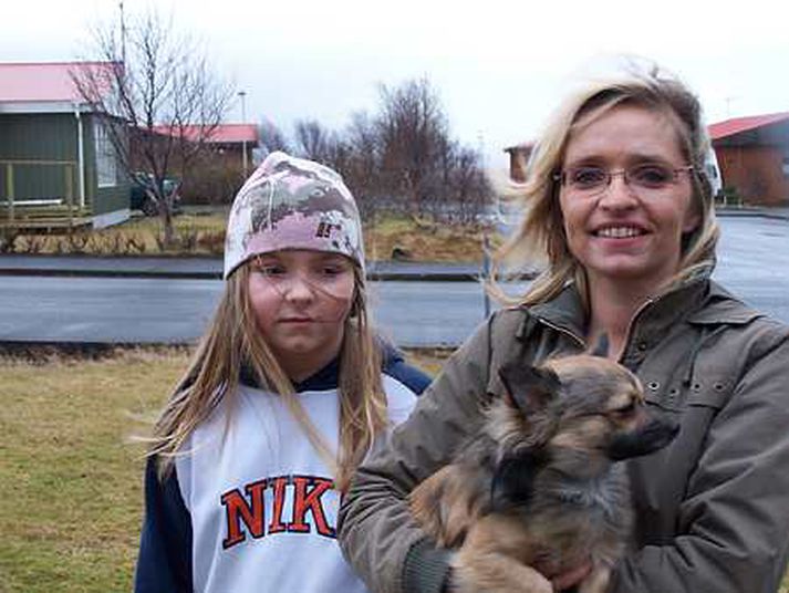 Bylgja Hafþórsdóttir ásamt dóttur sinni.