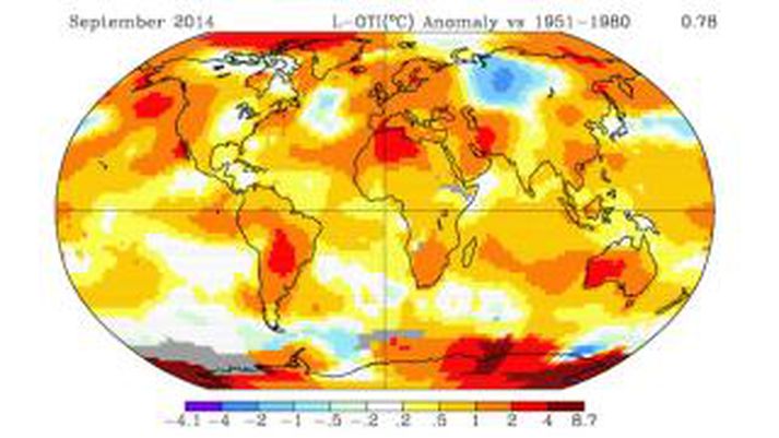 Allt bendir til að árið 2014 verði það heitasta frá upphafi mælinga.