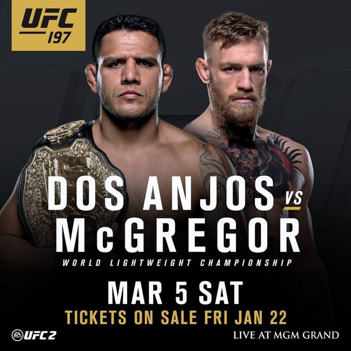 UFC sendi þessa auglýsingu frá sér í kvöld.