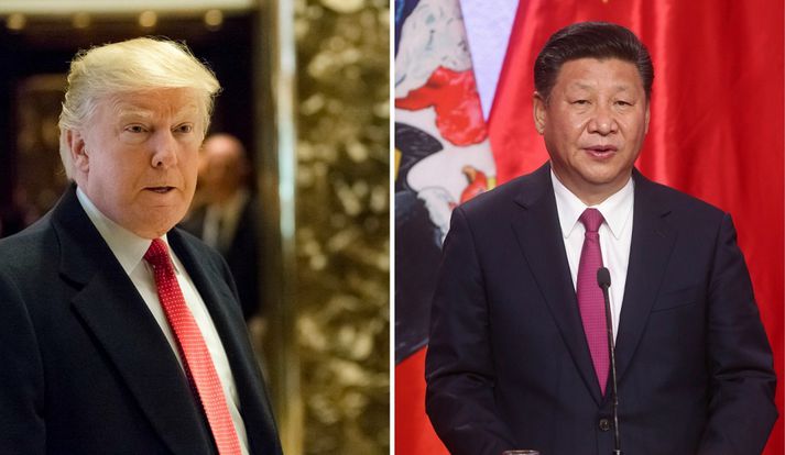 Donald Trump og Xi Jinping, forseti Kína.