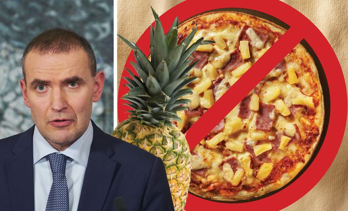 Guðni Th. Jóhannesson vill ekki sjá ananas á pítsum.