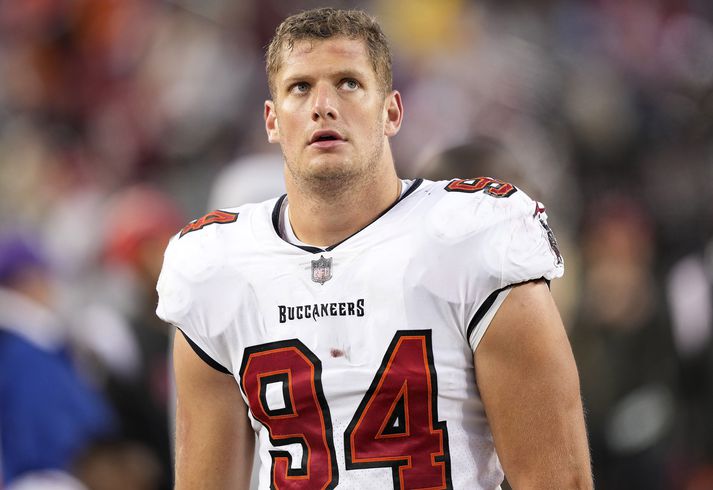 Carl Nassib lék síðast með Tampa Bay Buccaneers í NFL.