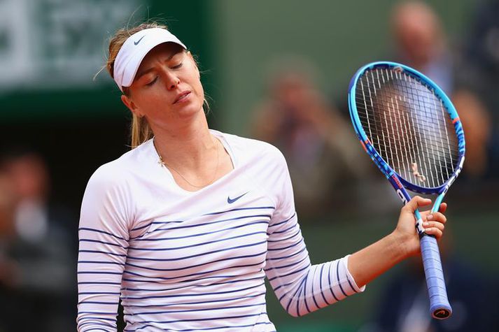 Sharapova svekkt í dag.