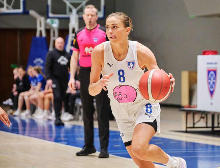 Jónína Þórdís Karlsdóttir og stöllur í Ármanni kveðja nú Bónus-deildina eftir langþráða eins árs dvöl félagsins.