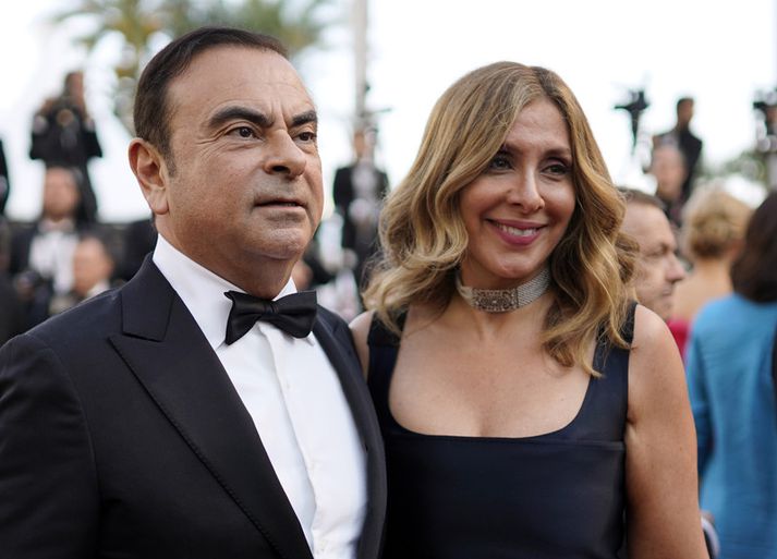 Ghosn-hjónin á kvikmyndahátíðinni í Cannes árið 2018.