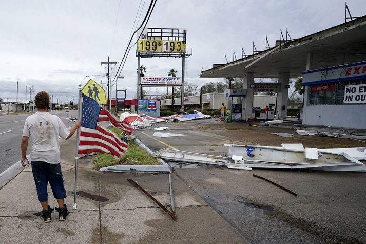 Útlit er fyrir að skemmdirnar í Louisiana séu miklar.