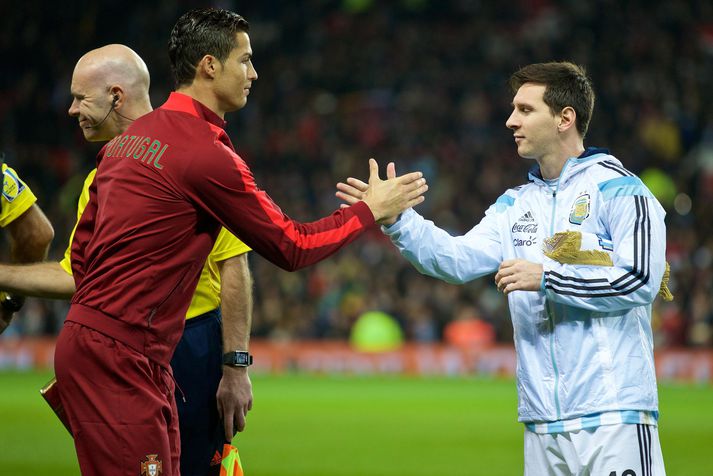 Lionel Messi og Cristiano Ronaldo mættust síðast með landsliðum sínum árið 2014 eða fyrir næstum því tólf árum síðan.