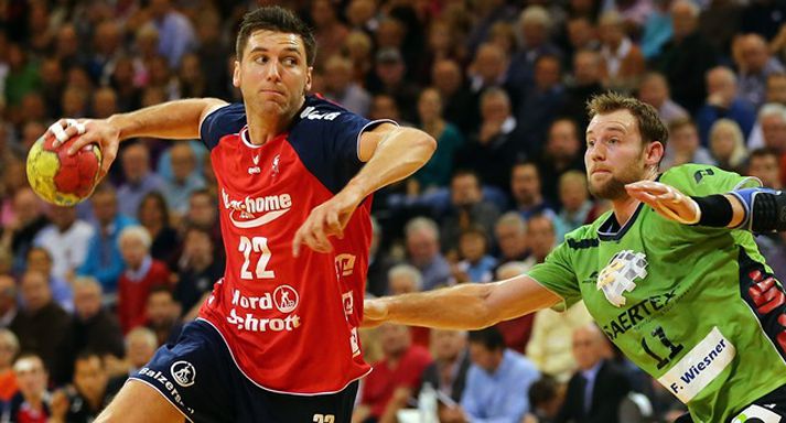 Ólafur Gústafsson skoraði fjögur mörk fyrir Aalborg í gær.