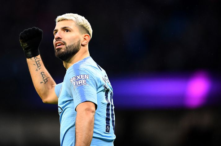 Sergio Agüero tryggði Manchester City 1-0 sigur í kvöld.