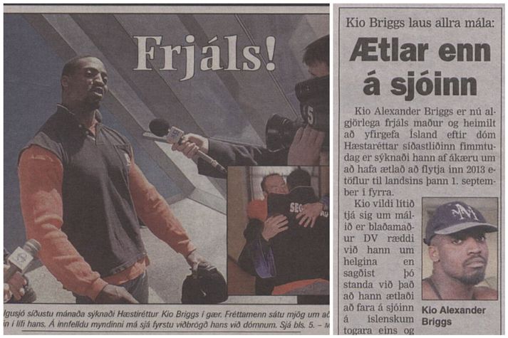 Kio Briggs var áberandi á síðum blaðanna.