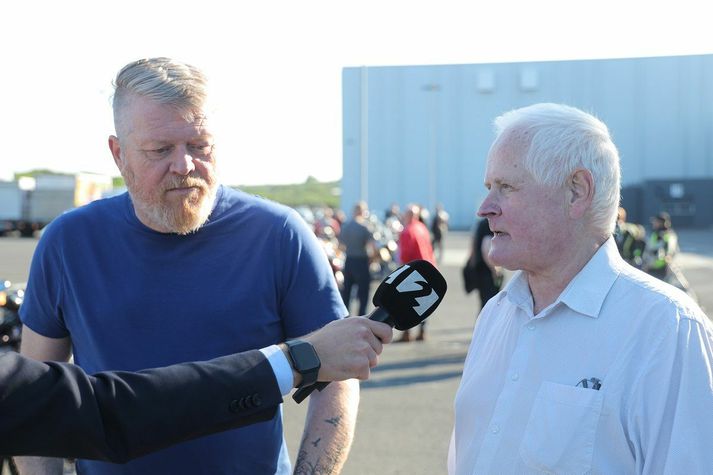 Atli Már Jóhannsson, einn skipuleggjandi mótmælanna, og Ólafur Kr. Guðmundsson umferðarsérfræðingur.