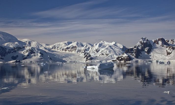 Paradísarflói við suðurheimskautið.