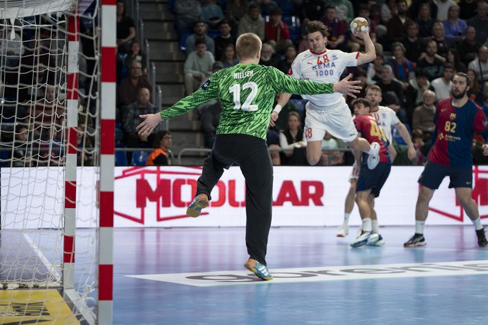 Sigvaldi Guðjónsson skoraði fjögur mörk í venjulegum leiktíma í bikarúrslitaleiknum í Noregi og nýtti sitt víti í vítakastkeppninni.