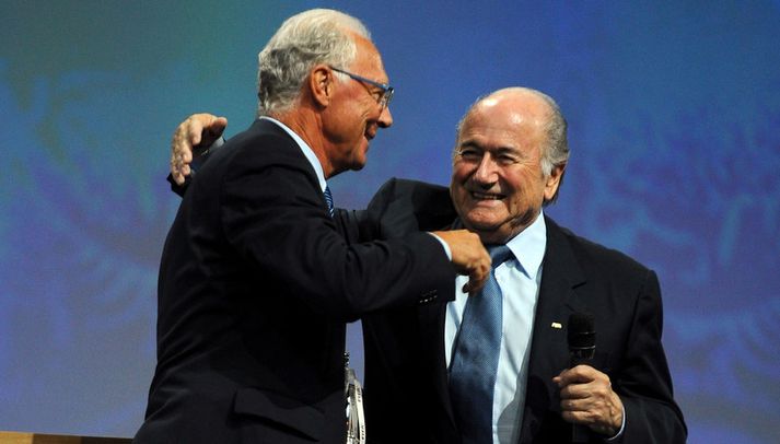 Franz Beckenbauer og Sepp Blatter.