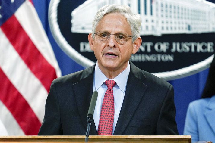 Merrick Garland er dómsmálaráðherra Bandaríkjanna.