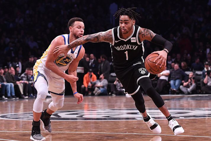 D'Angelo Russell og Stephen Curry spila saman á næsta tímabili.