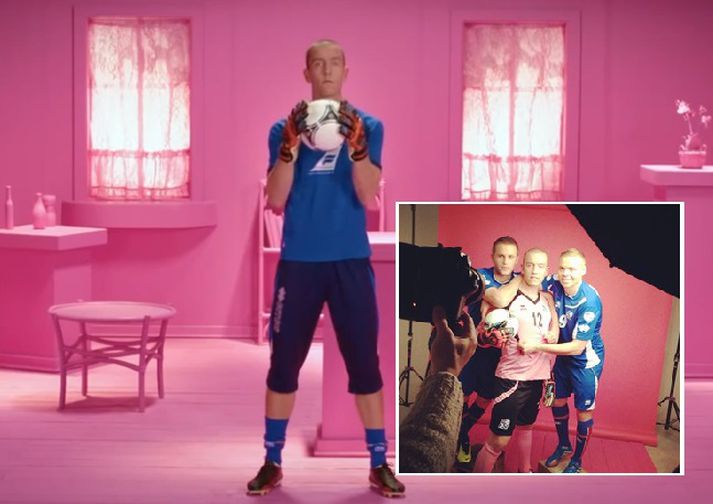 Hannes Þor Halldórsson ásamt þeim Gylfa Þór Sigurðssyni og Kolbeini Sigþórssyni