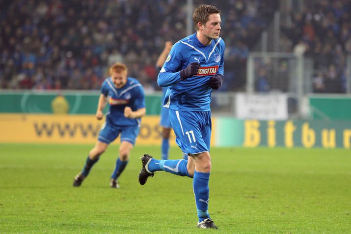 Gylfi Þór Sigurðsson í leik með Hoffenheim.