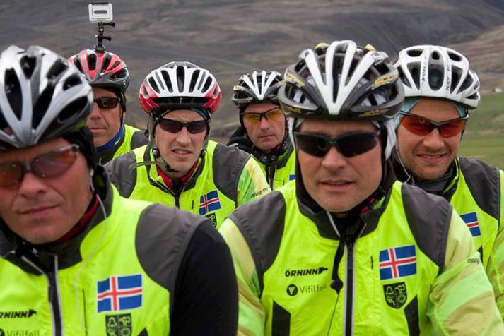 Hjólreiðarmennirnir stefna að því að komast til Hafnar í Hornafirði í dag.