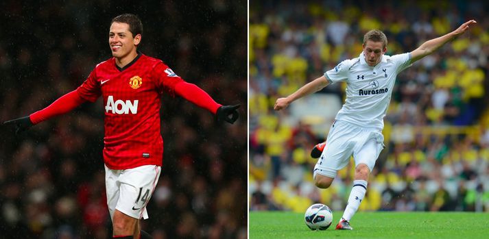 Virku varamennirnir Chicharito og Gylfi Þór Sigurðsson.