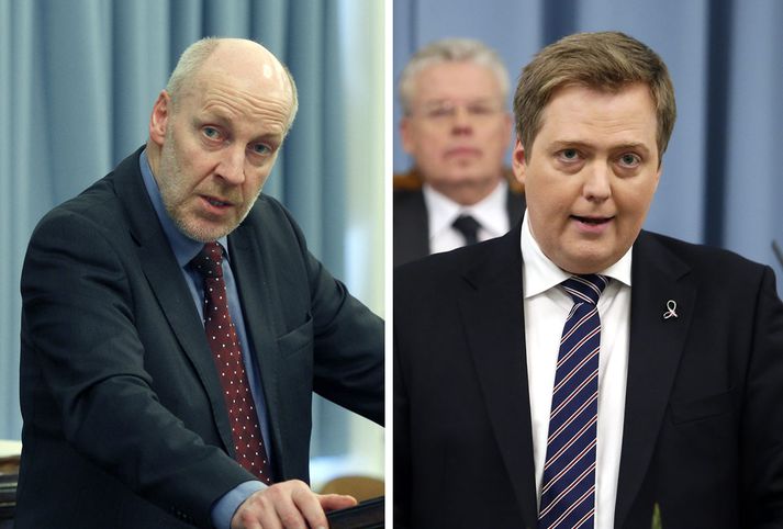 Steingrímur J. Sigfússon segir það undarlega söguskoðun að fyrrverandi forsætisráðherra hafi aldrei mætt á Viðskiptaþing.