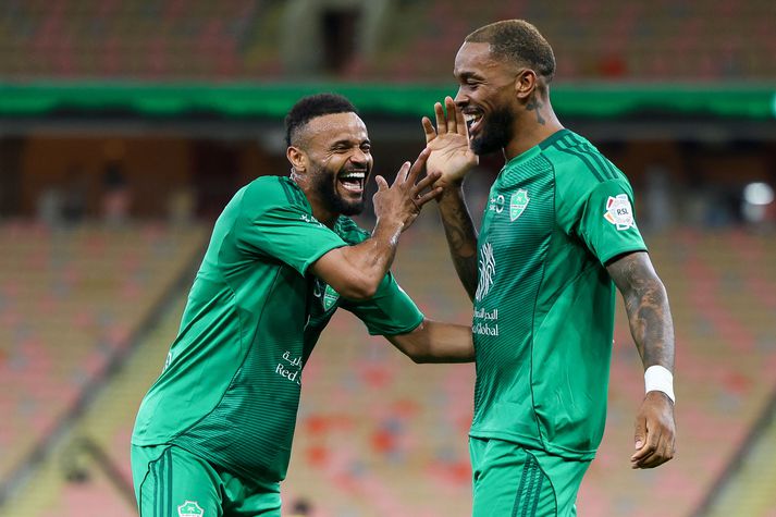 Ivan Toney fagnar einu af tuttugu mörkum sínum fyrir Al Ahli á leiktíðinni.