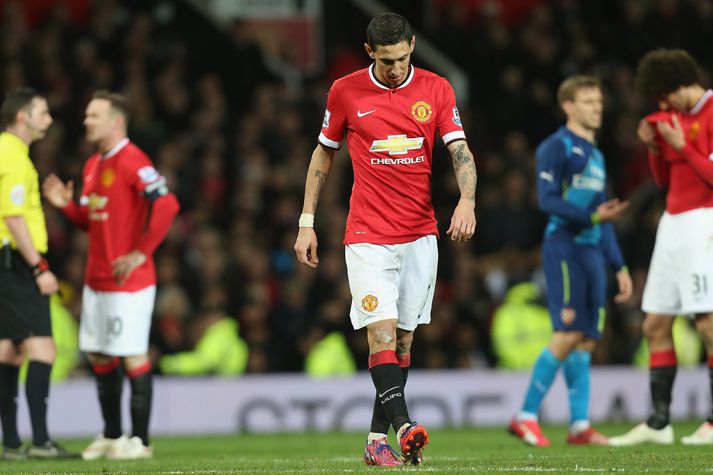 Táknræn mynd fyrir tíma Angel Di Maria á Old Trafford.