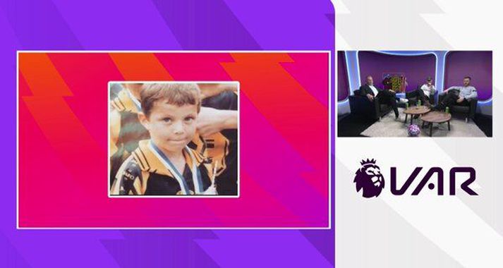 Strákarnir reyndu meðal annars að svara því hvaða fótboltastjarna þetta væri en það reyndist þó erfitt.