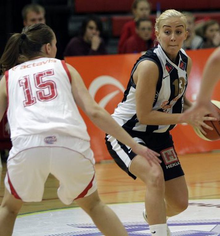 Margrét Kara Sturludóttir átti góðan leik fyrir KR í kvöld.