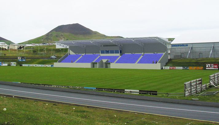 Nýja stúkan eins og hún lítur út á teikningum.