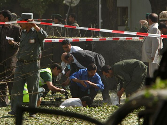 Frá Afganistan í dag. Mynd/AP