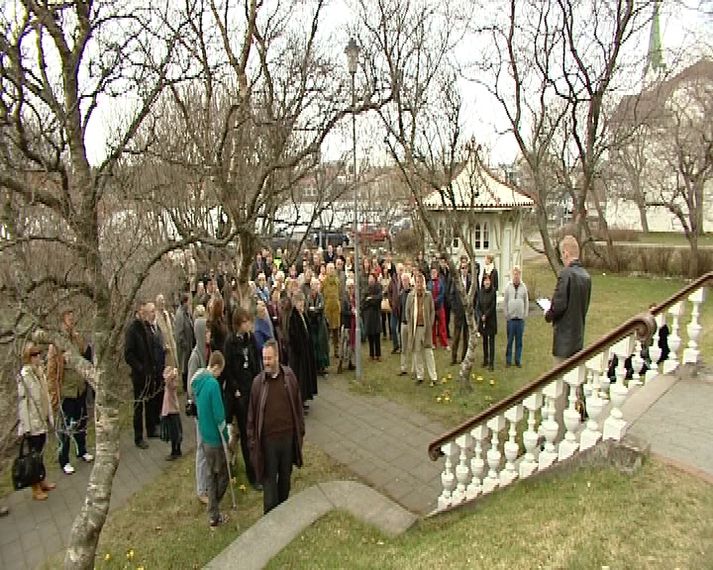 Frá stofnun Hollvina Hallargarðsins í dag.