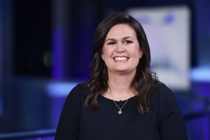 Sarah Huckabee Sanders hætti sem fjölmiðlafulltrúi Bandaríkjaforseti árið 2019.