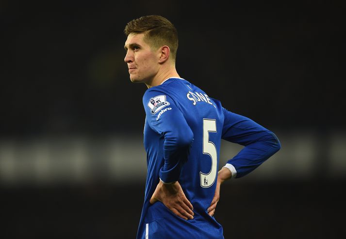 John Stones í búningi Everton.