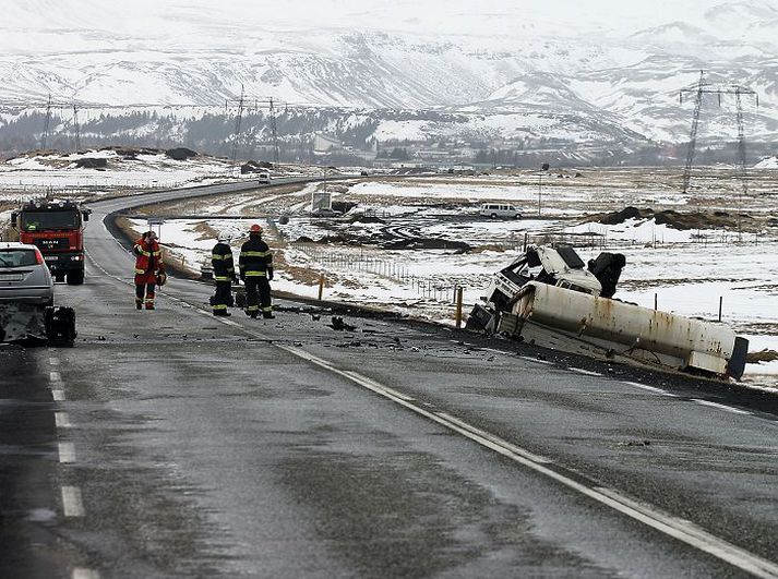 Hættuslóðir Mörg slys hafa orðið milli Hveragerðis og Selfoss.
