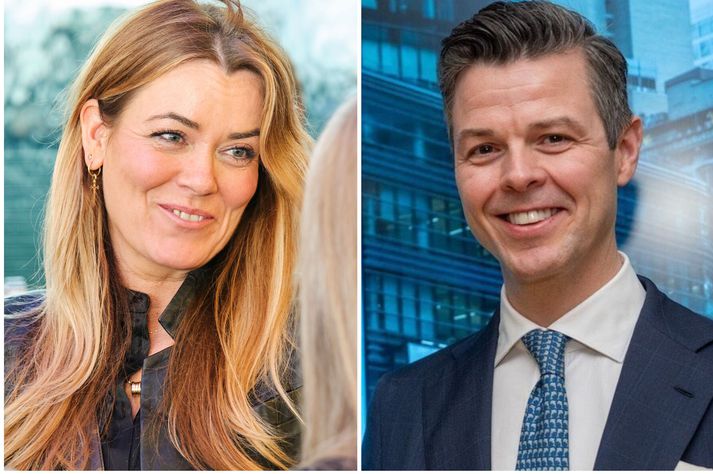 Haraldur Þórðarson, fráfarandi forstjóri Skaga, og Guðný Helga Herbertsdóttir, forstjóri VÍS.