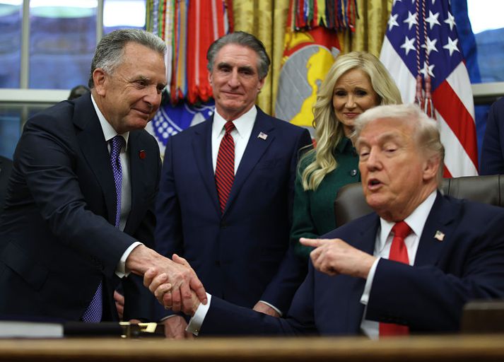 Witkoff og Trump á góðri stundu.