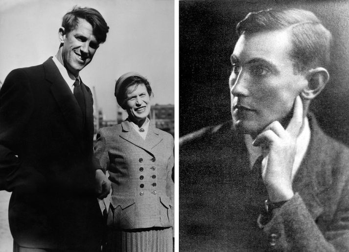 Sir Edmund Hillary ásamt konu sinni og George Mallory