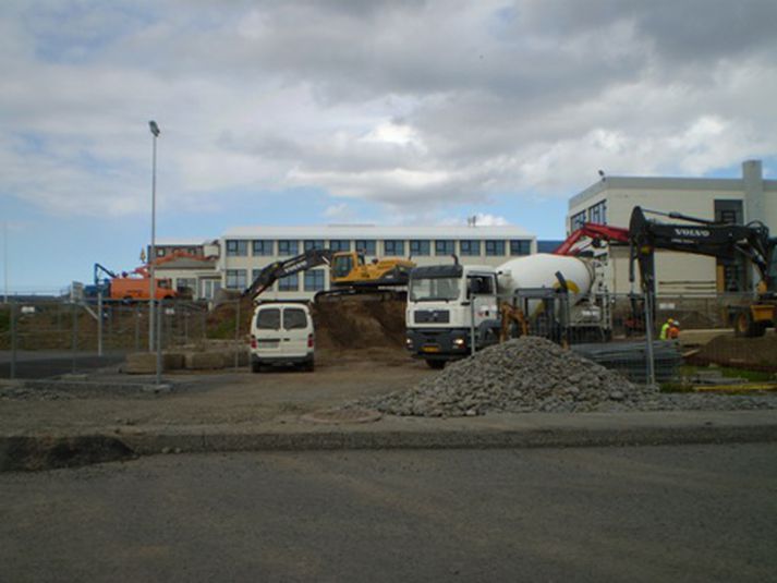 Framkvæmdir við nýjan grunnskóla á Egilsstöðum í fullum gangi hjá Malarvinnslunni.