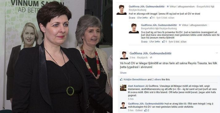 Guðfinna stendur við orð sín.