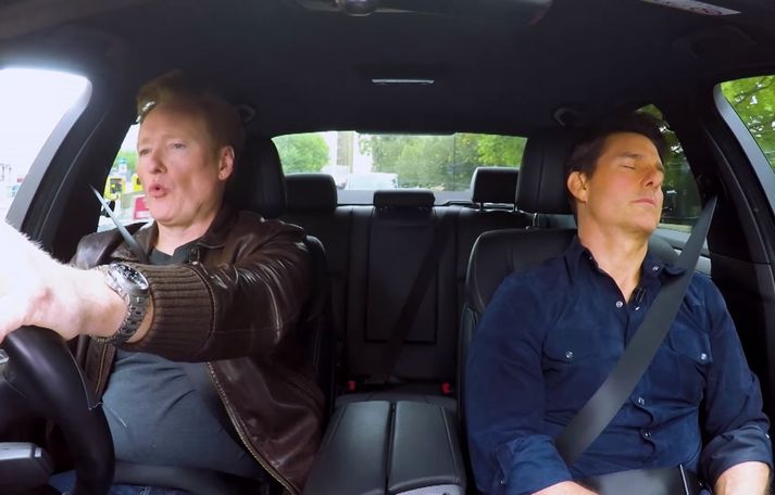 Tom Cruise sofnaði í um 45 mínútur á rúntinum með Conan.