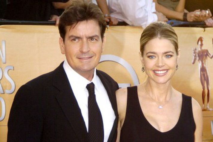 Charlie Sheen og Denise Richards á góðir stundu.