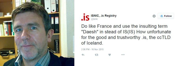 Jens Pétur Jensen segir að ISNIC sé í tilvistarkreppu vegna ISIS.