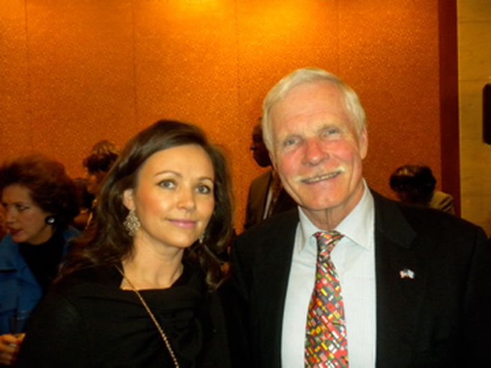 Hendrikka Waage og Ted Turner
