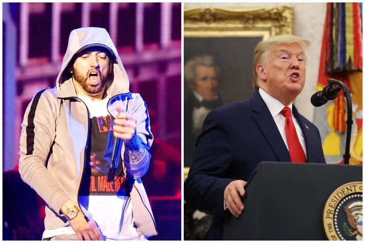 Eminem er ekki aðdáandi Donalds Trumps, Bandaríkjaforseta.