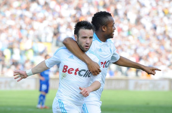 Valbuena fagnar í leik með Marseille.