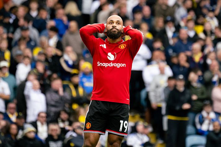 Bryan Mbuemo skoraði gegn Leeds í dag en það dugði skammt.
