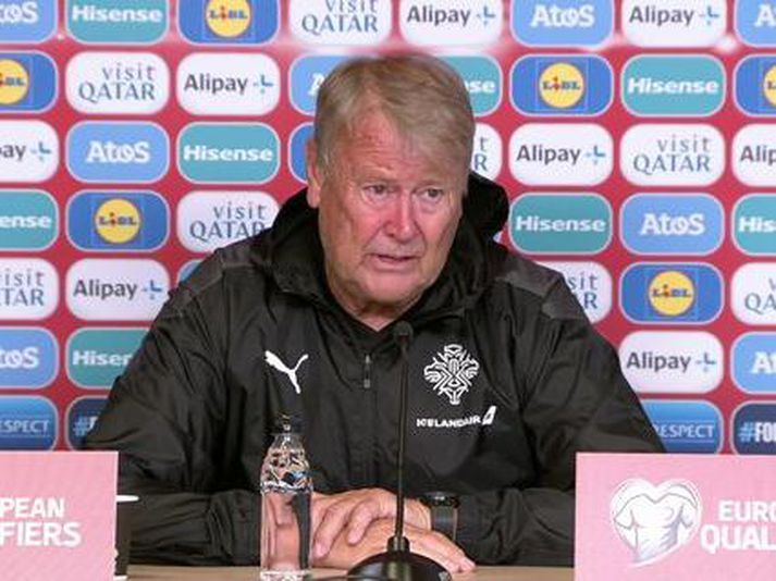Åge Hareide er landsliðsþjálfari Íslands.