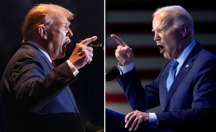 Trump hefur margoft haldið því fram að Biden sé orðinn of gamall og gleyminn til að geta mætt sér í kappræðum.