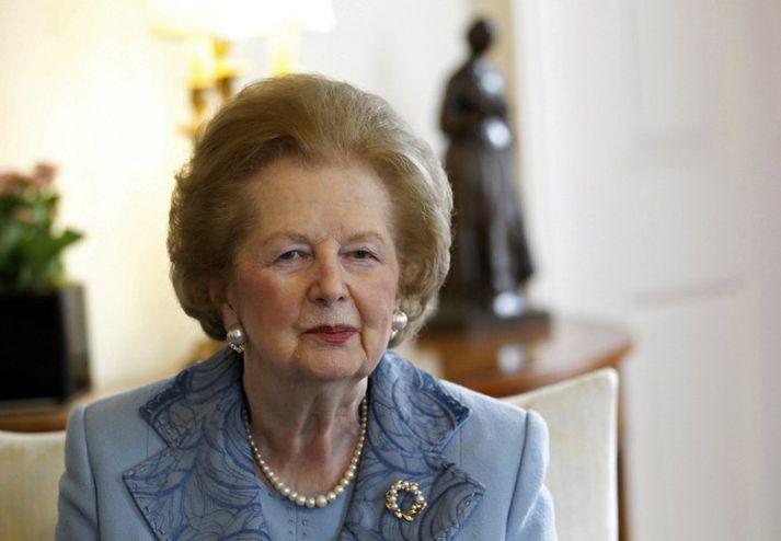 Margrét Thatcher fyrrverandi forsætisráðherra Bretlands.